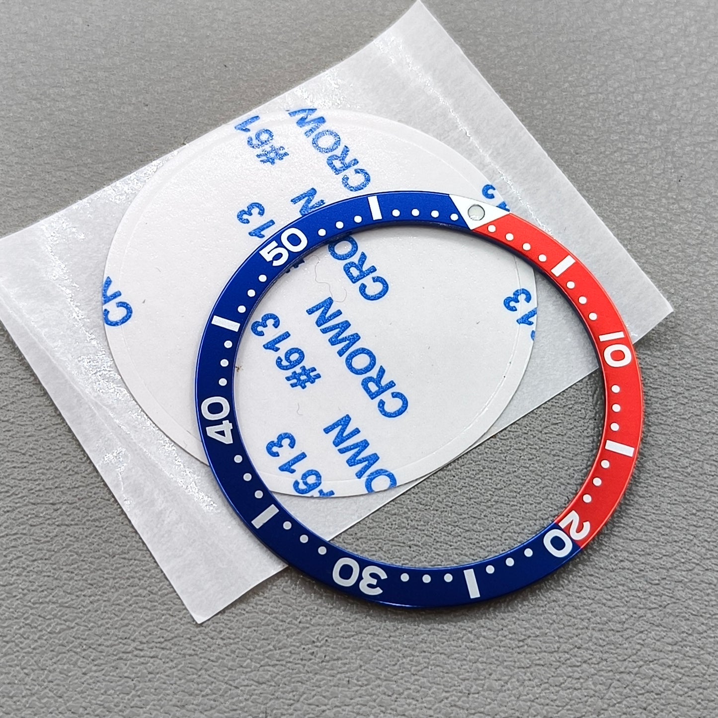 38mm Blue Red Flat Aluminum C3 Lume Watch Bezel Insert for SKX007 SKX009