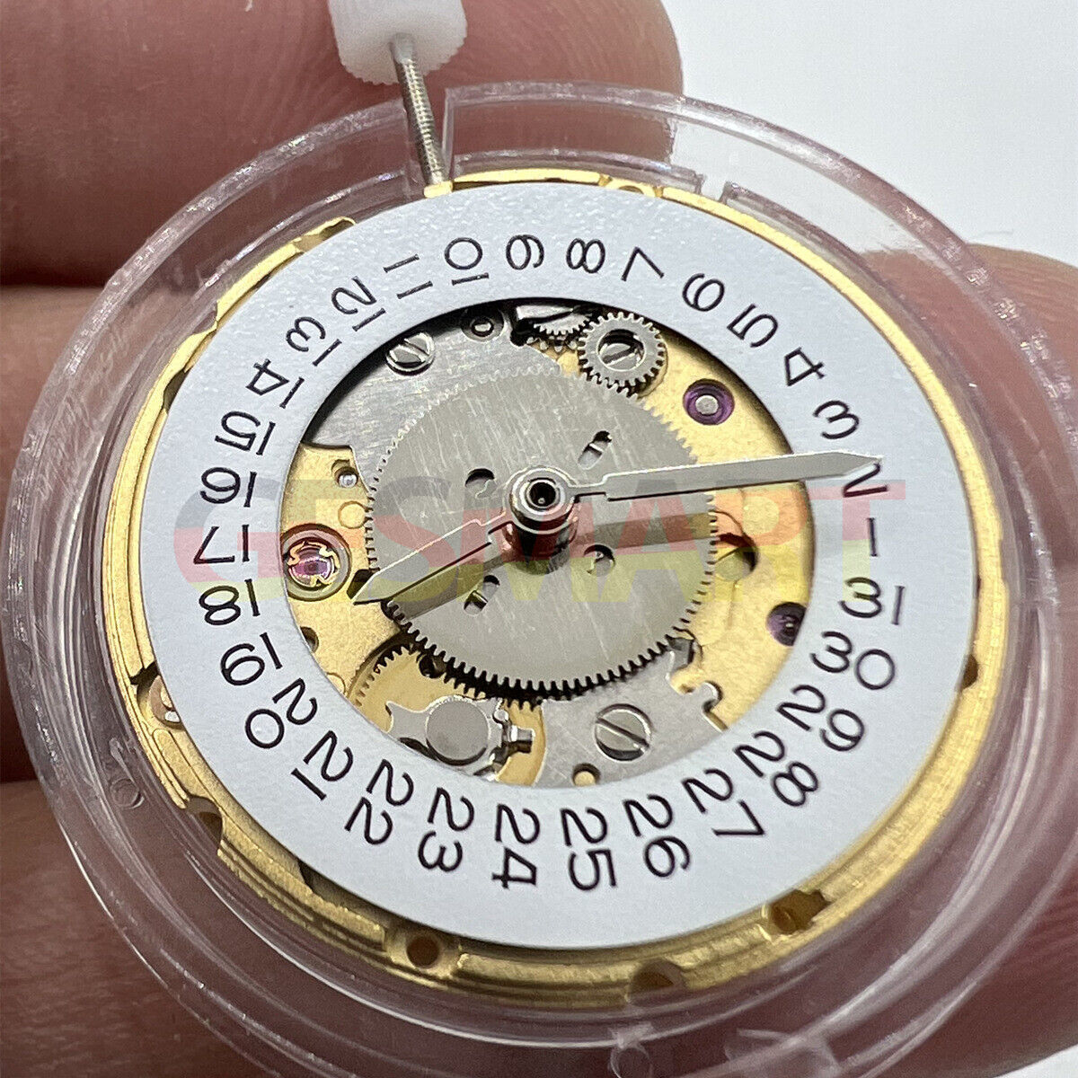 Hangzhou HZ6460 mechanical watch movement with date at 3, China-made ETA2836 replacement.