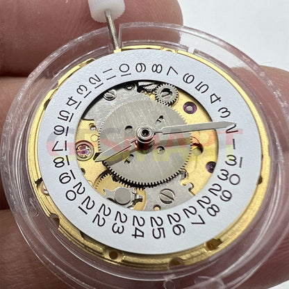 Hangzhou HZ6460 mechanical watch movement with date at 3, China-made ETA2836 replacement.