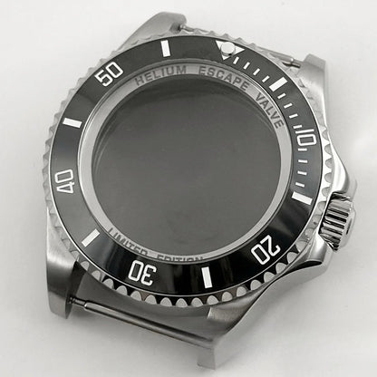 44mm Watch Case for Deep SEA Style for NH34 NH35 NH36 Rotating Bezel Solid Back