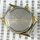 TAISHAN Manual Mechanical Lady Watch 19 Jews Yellow Grey Dial Round Golden Case