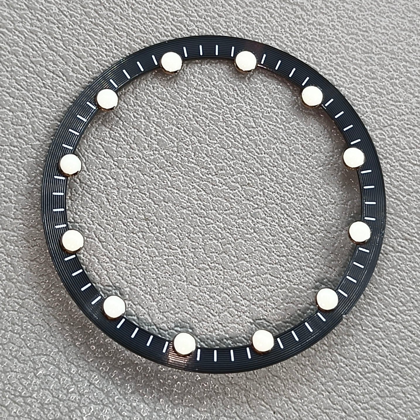 28.5mm Black Watch Dial Circle Plate for Japan NH70 NH72 Skeleton Movement Hollow