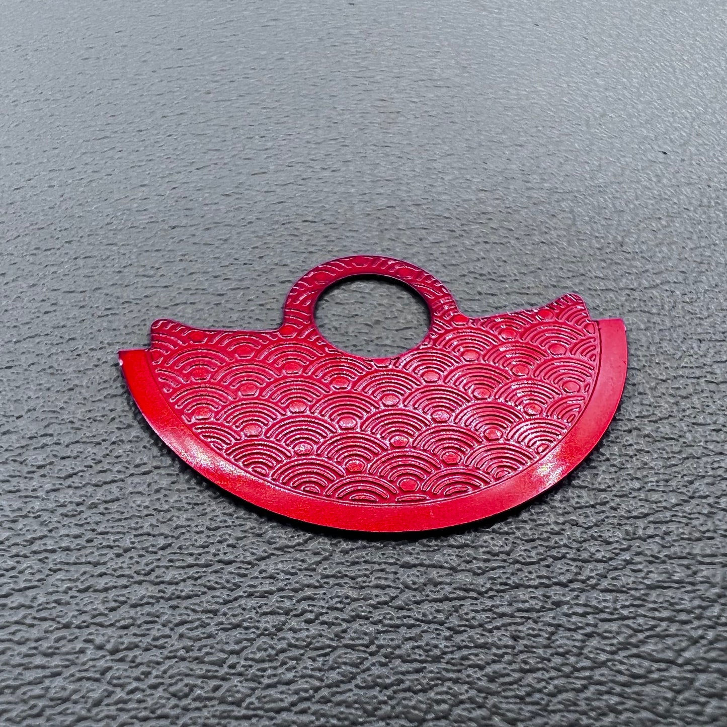 Red Wave Rotor Oscillating Weight Overlay for Movement NH35 NH36 7S26 4R35