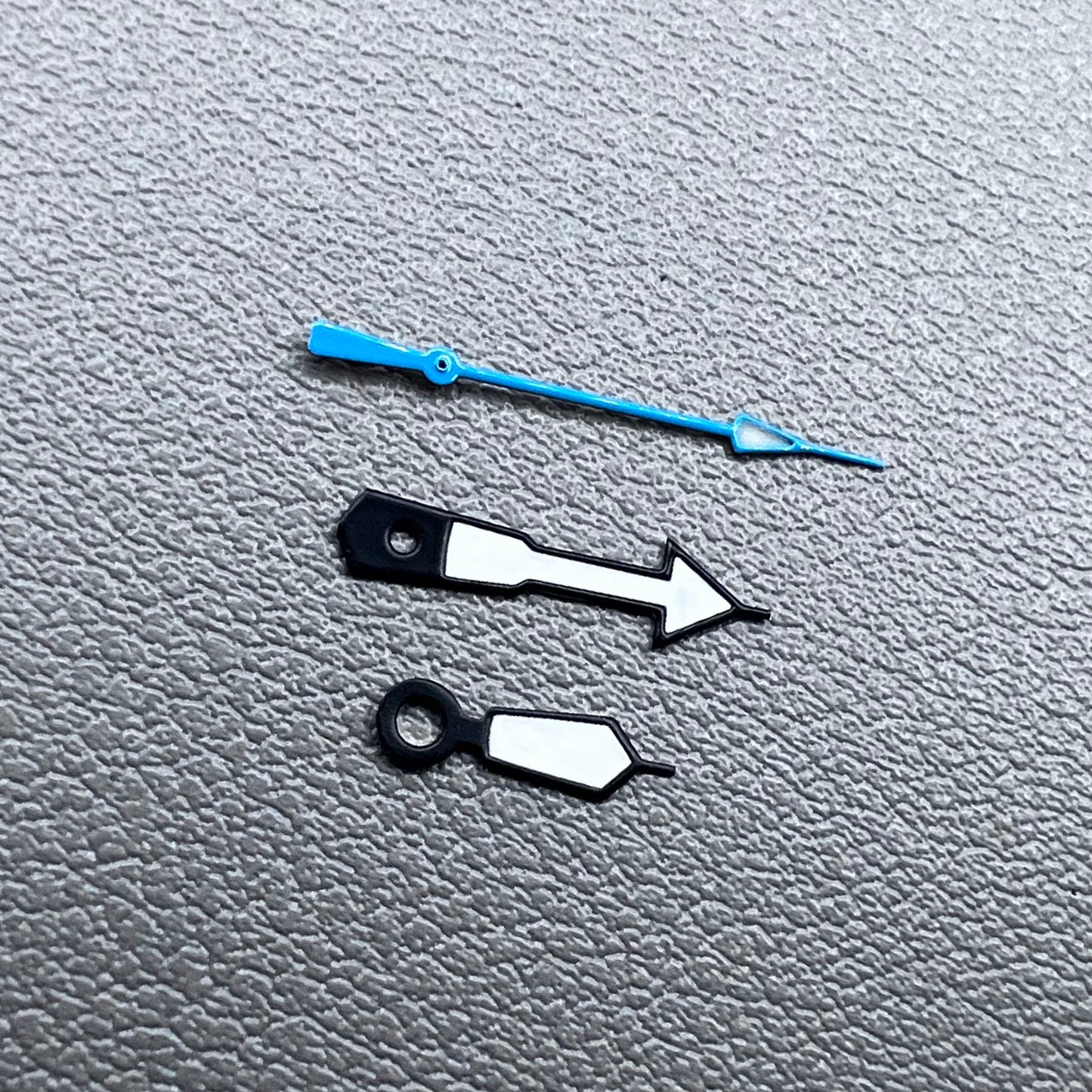 Green Lume Black Trim White Painted Blue Second Watch Hands for NH35 36 Movement