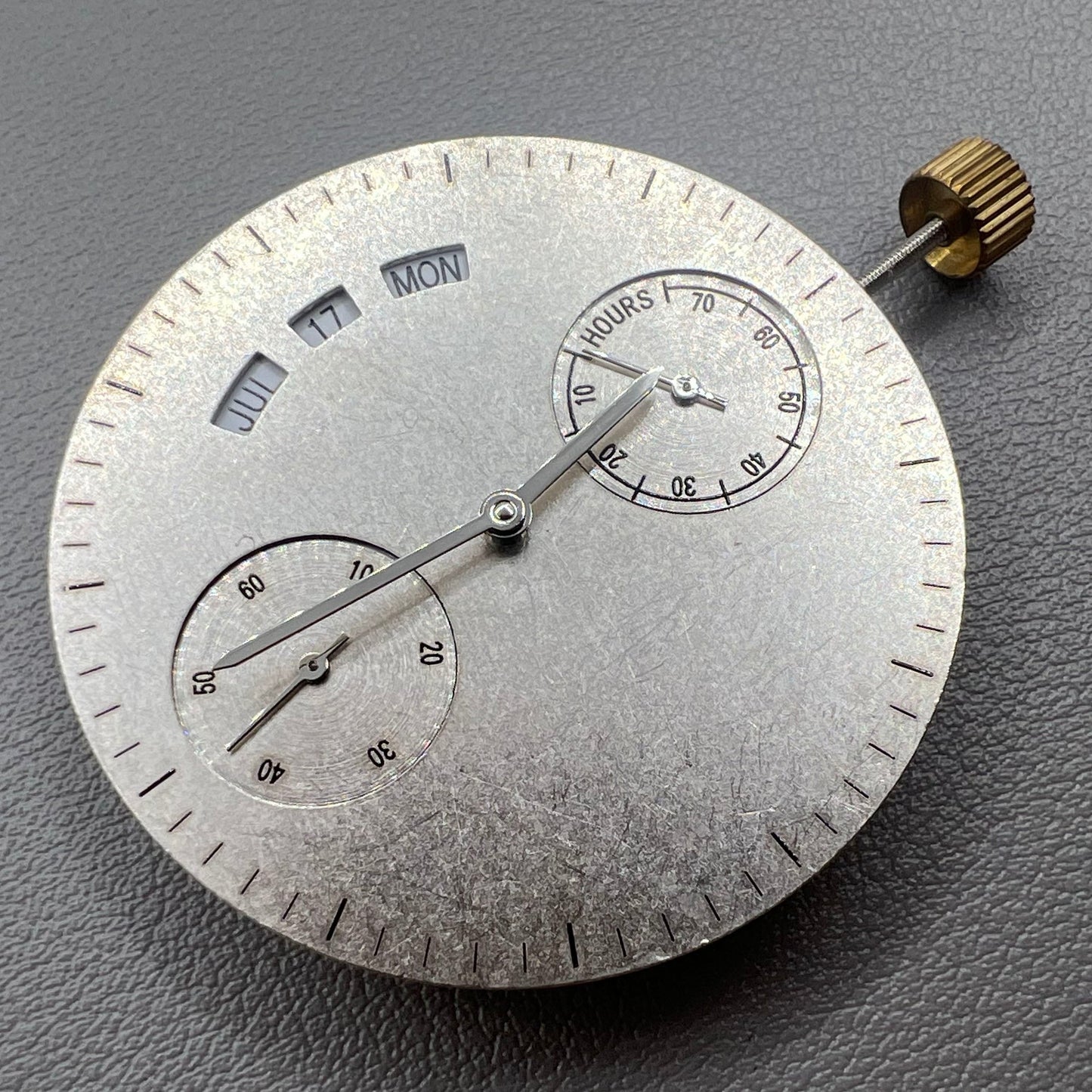 Perpetual Calendar watch movement by Dandong, precision replacement part for timepieces.