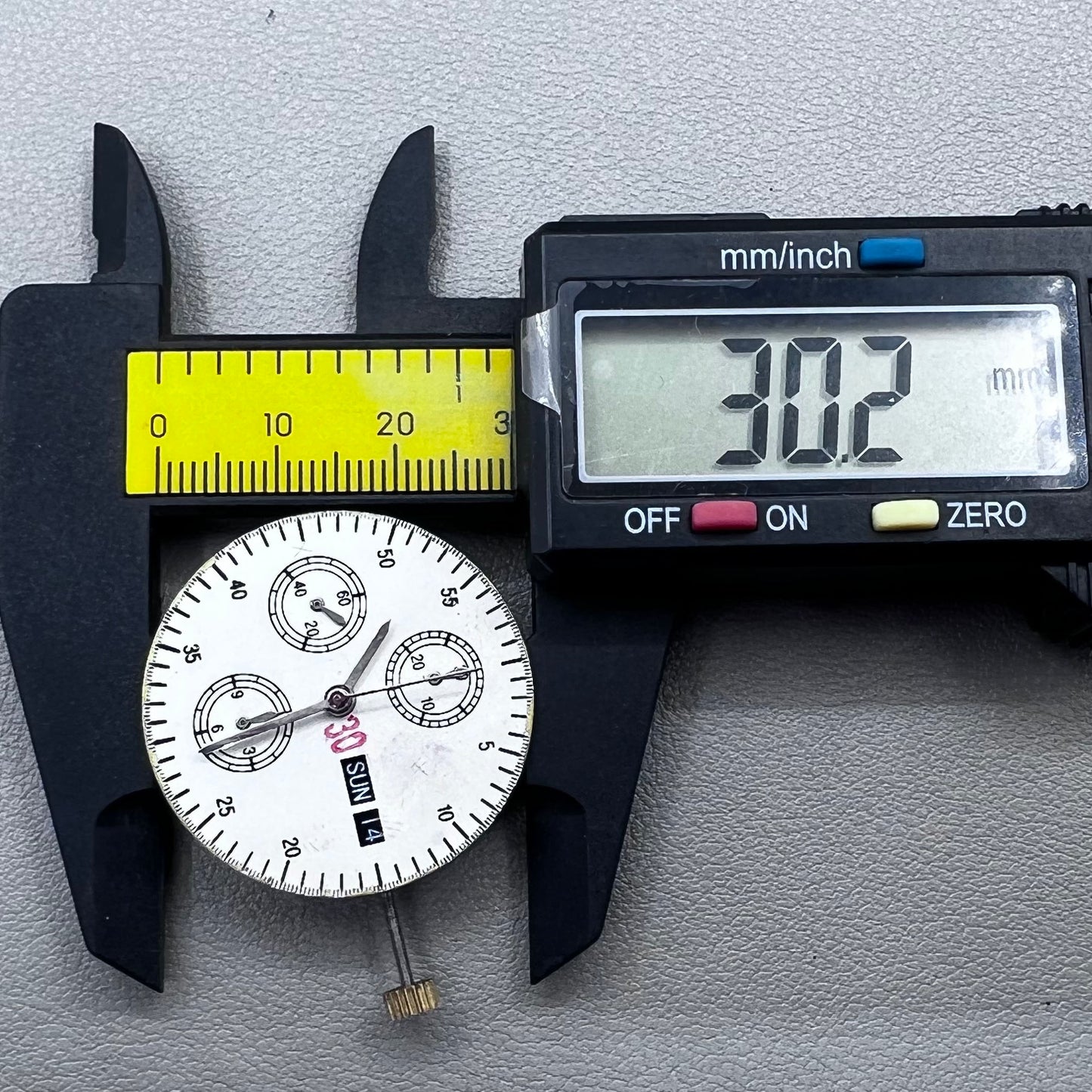 Shanghai 7750 Automatic Mechanical Movement Small Second@9 Black Day Date