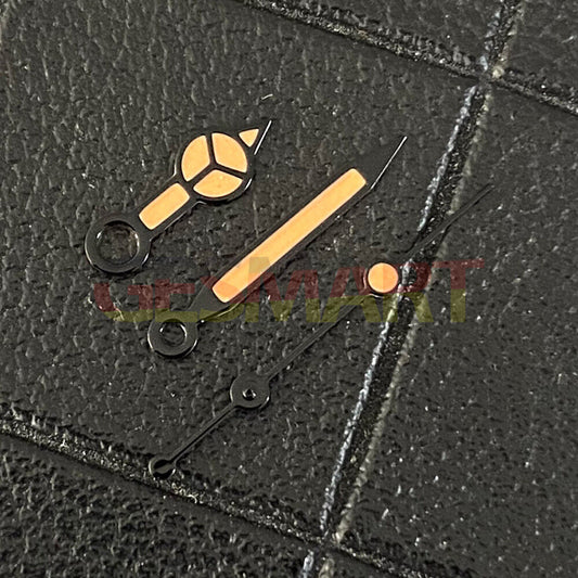 Classic multi-color green luminous watch hands with black trim for NH35/NH36/4R/7S movements.