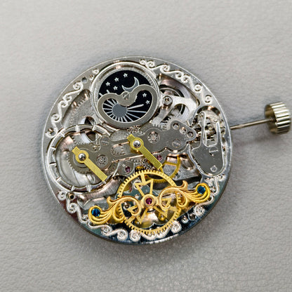 Hollow Double Mainspring Double Zone Automatic Mechanical Movement