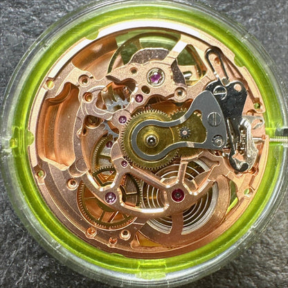 China Made Rose Golden Seagull 2824 Automatic Mechanical Movement Hollow 3 Hands