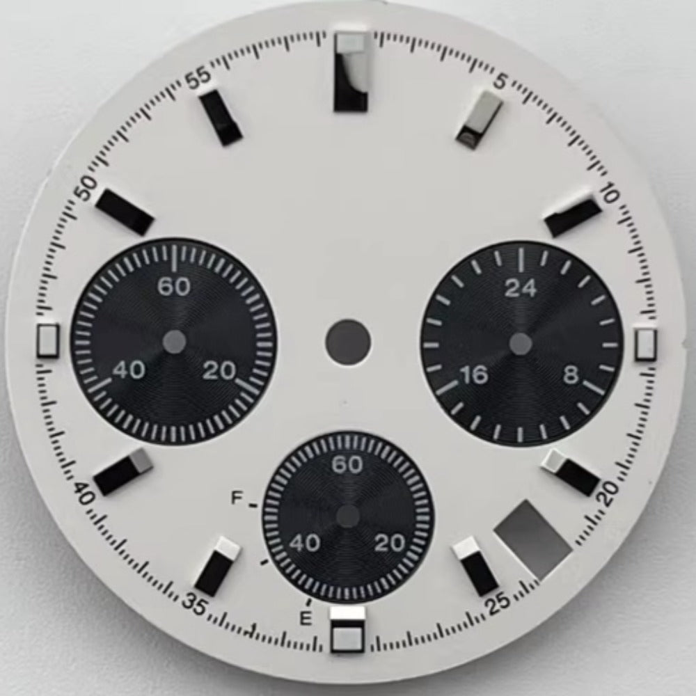 Green lume 29.5mm no logo white dial for VK63 movement watch repair accessory