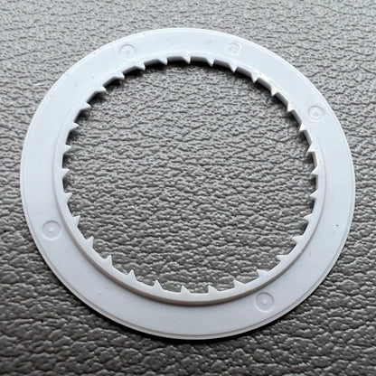 White Arabic font date disk wheel set for Miyota 8215 watch movement, 2 pieces.