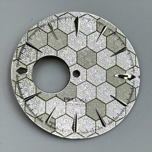 Cadran de montre cocktail argenté 35 mm modifié sans luminescence pour mouvement NH38