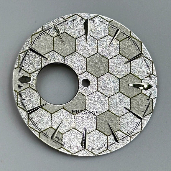 Silver 35mm Modified Cocktail No Lume Watch Dial for NH38 Movement