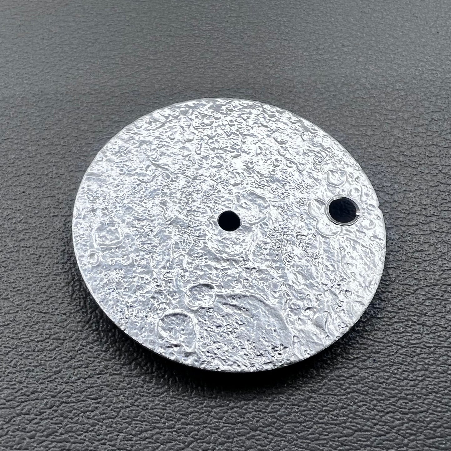 28.5mm lunar surface watch dial, compatible with NH35 NH36 movement, for precise timekeeping enhancement.