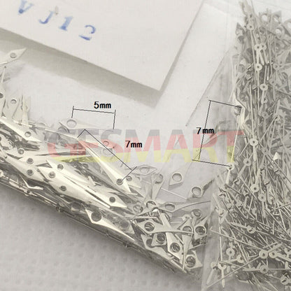 Polished silver 7-10mm watch hands for Epson TMI VJ12 quartz movement, sleek design.