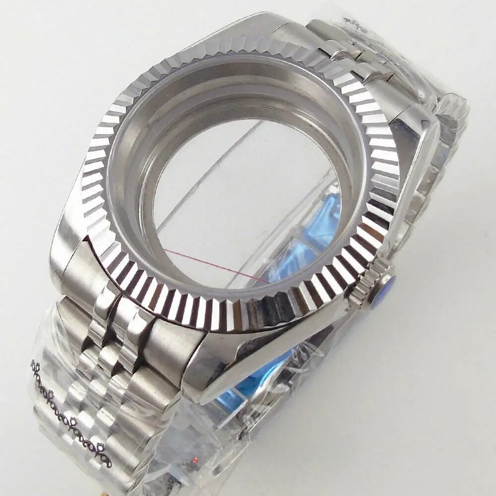 36mm 39mm Flat Sapphire Glass Watch Case Fit Datejust NH35 NH36 ETA 2824 PT5000