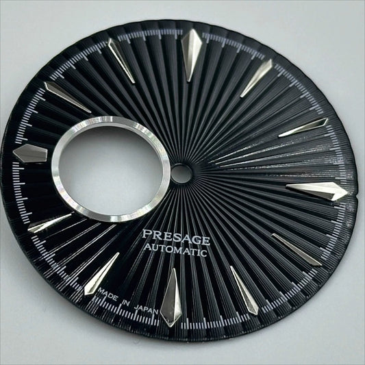 35mm modified Cocktail Type watch dial in silver nail and black, compatible with NH39.