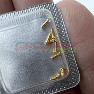 Men 3x1mm Golden Watch Back Cover Screws Slotted Screws for Cartier Watches