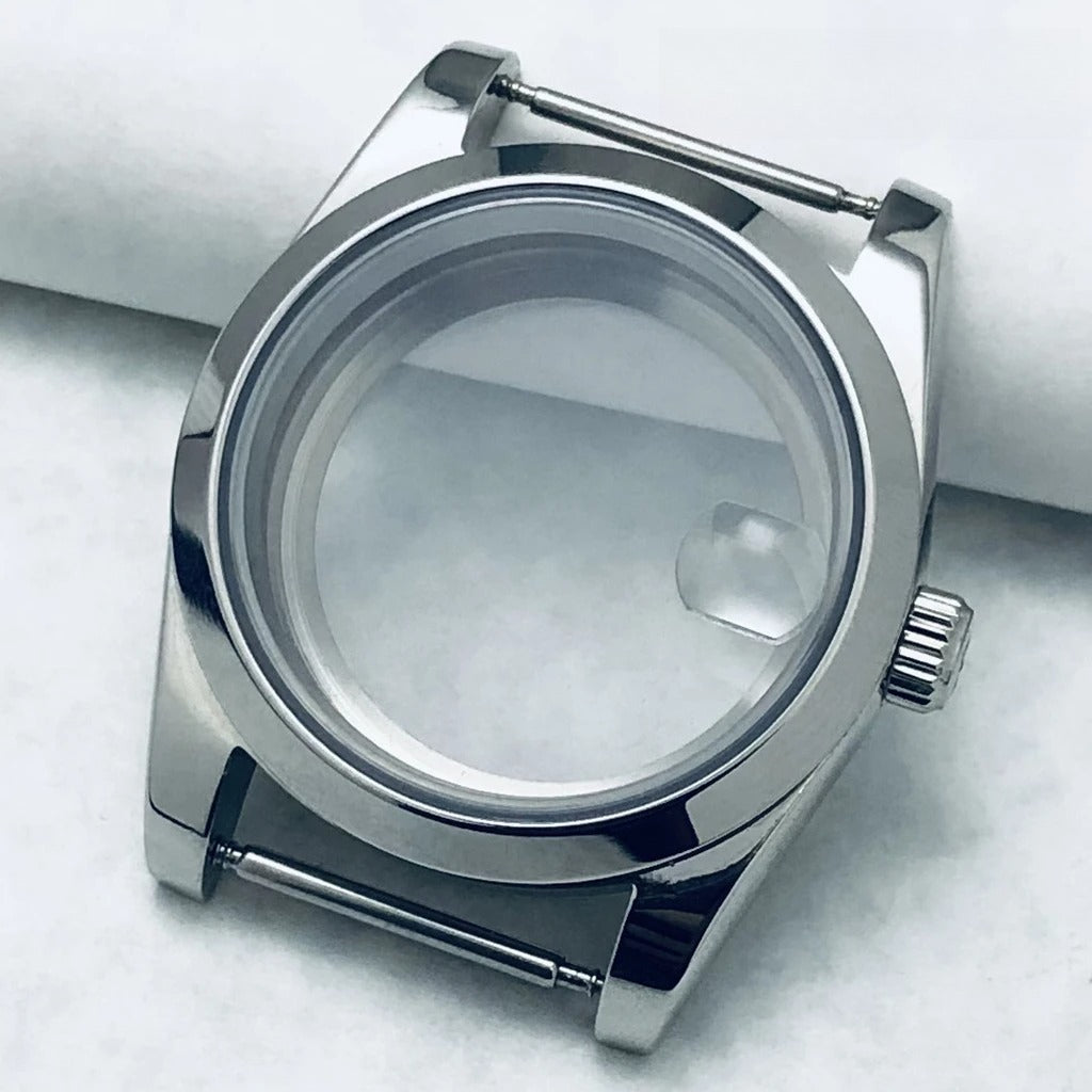 36/40mm S Crown Steel Sapphire Watch Case For NH34 NH35 NH36 ETA 2824 PT5000