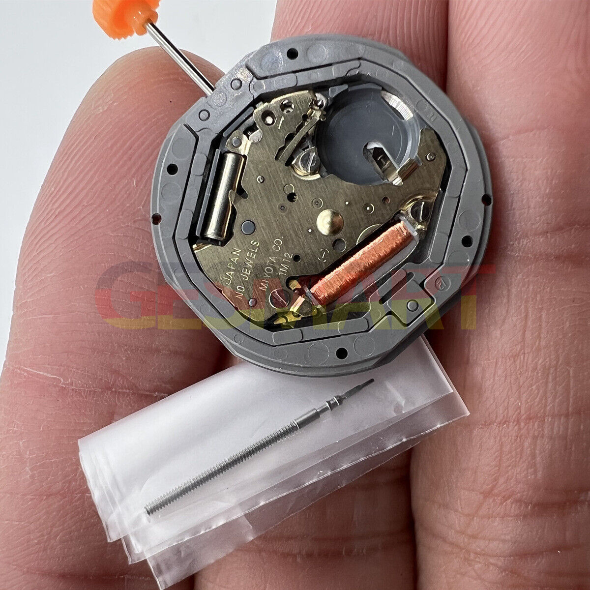 Miyota 1M12 Japan Quartz Movement watch with 3 hands and date display at 3 and 6, ideal for precise timekeeping.