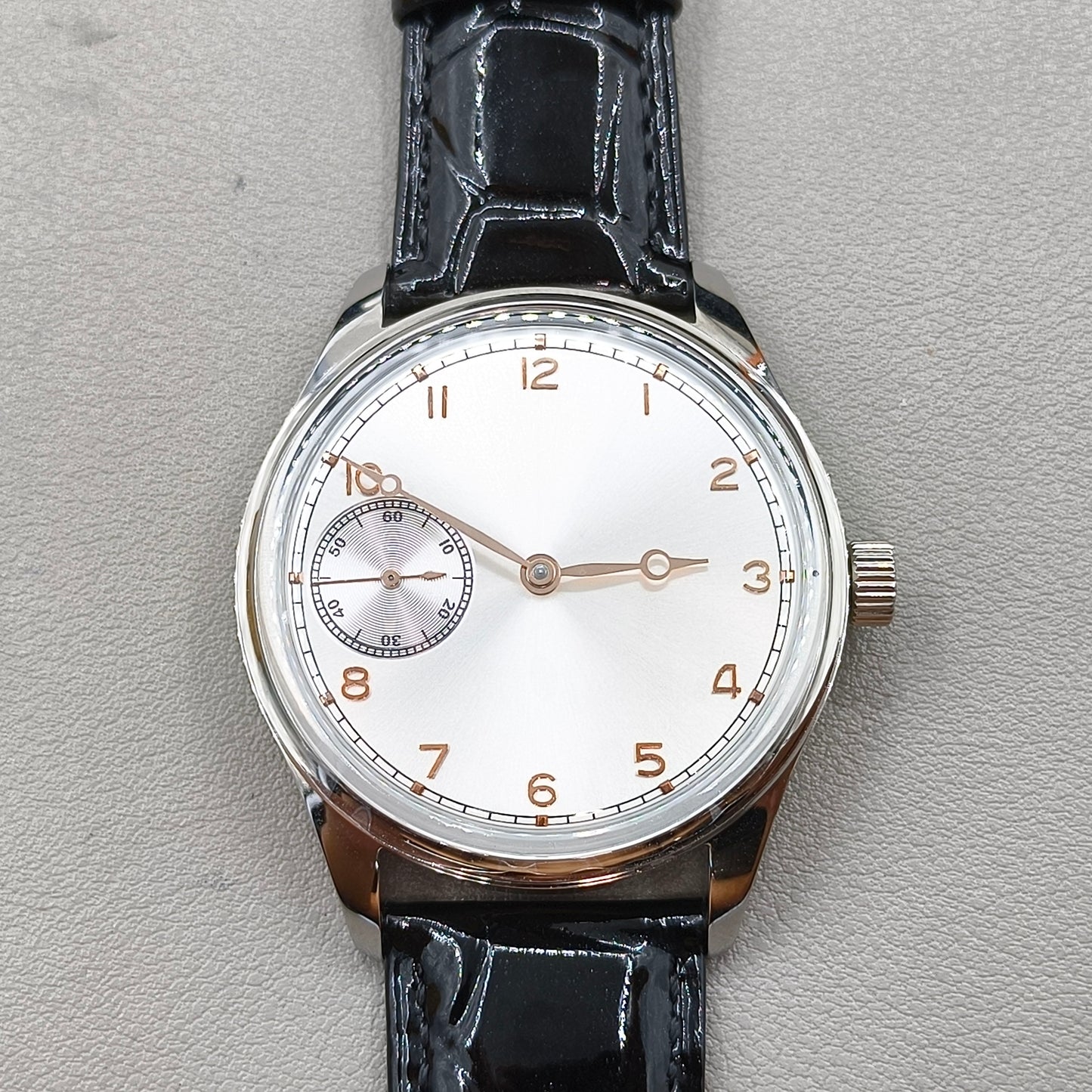 42mm Men Watch Polished Rust Steel Case Seagull ST3600 Manual Mechanical Movement