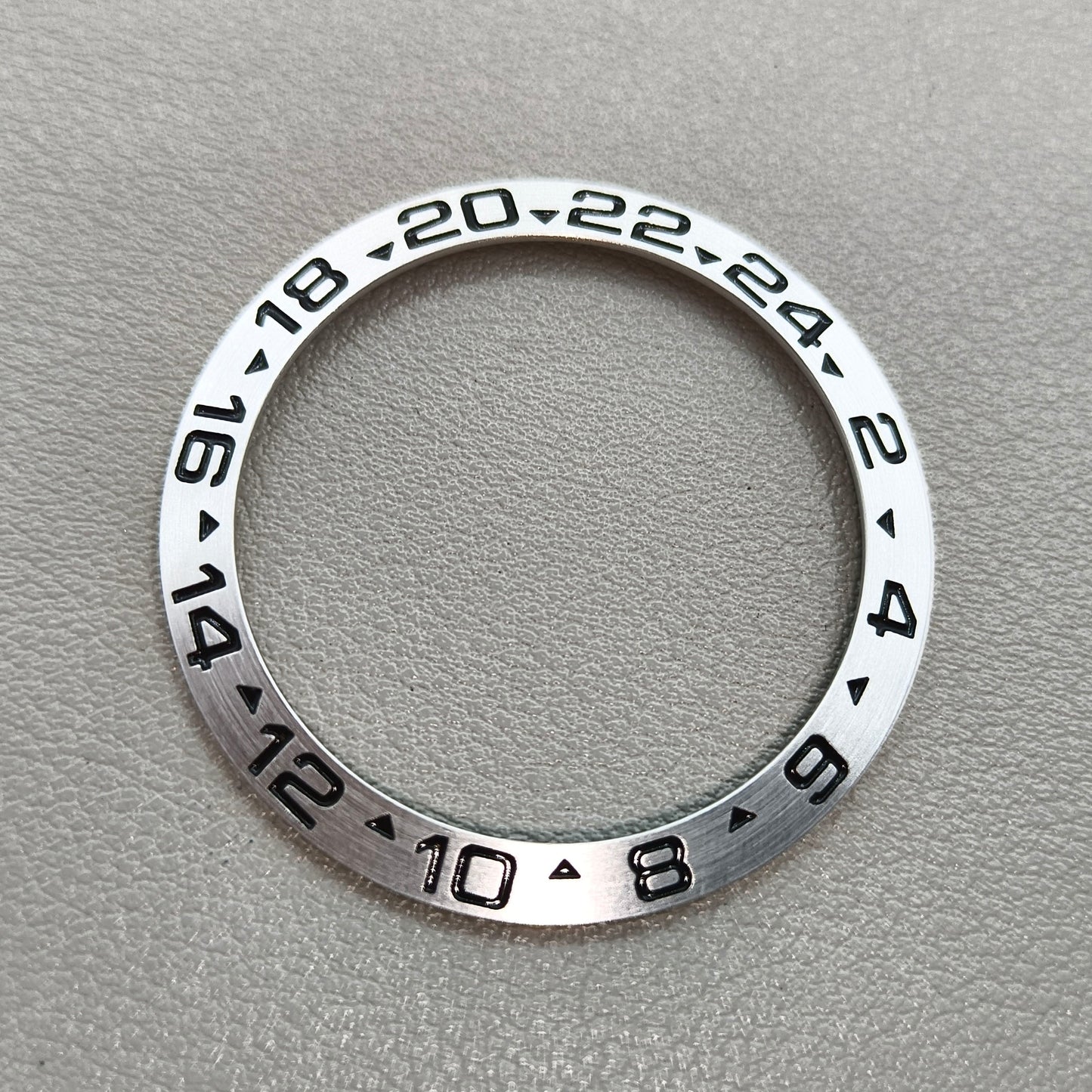 38mm GMT Ceramic Watch Bezel Silver  for 40mm Men Automatic Mechanical Watch