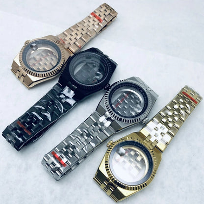 904L Stainless Steel 40mm Land-Dwellwe Watch Case+Strap Sapphire Glass for NH35