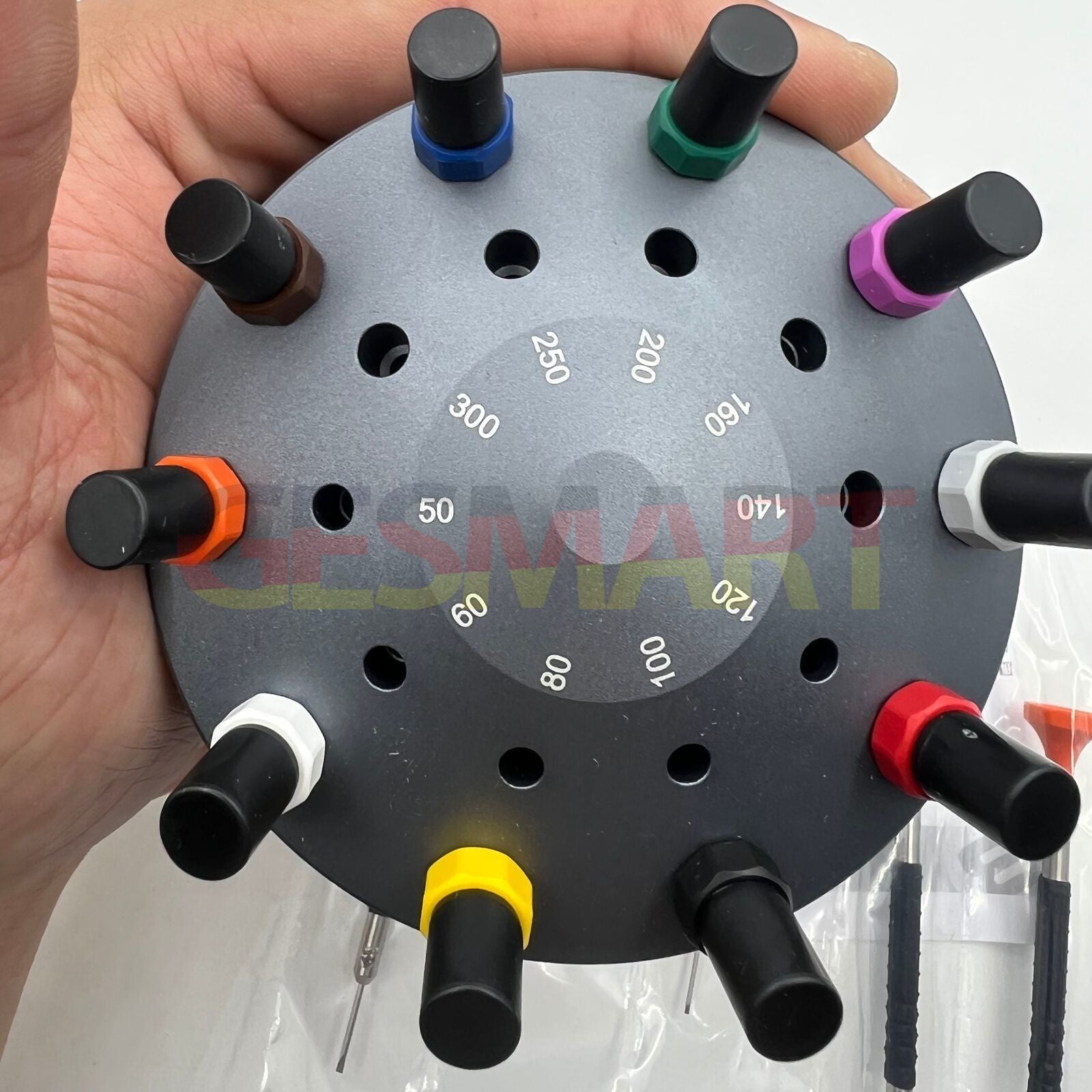 Bergeon 6899-S10 stainless steel screwdrivers set with elastomer handles for precise watch accessory repairs