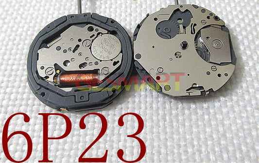 Miyota 6P23 quartz watch movement with 5 hands, precision Japan-made mechanism for accessories.