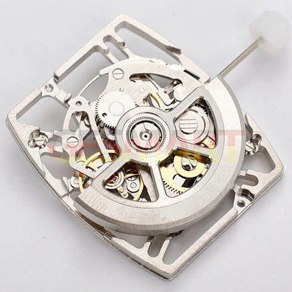 HZ2788A Silbernes hohles rechteckiges, nacktes Unruhrad, automatisches mechanisches Uhrwerk