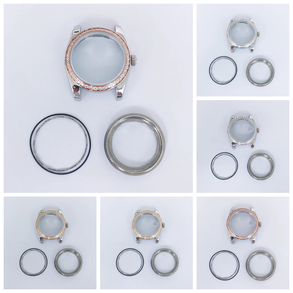 36/39mm Watch Case Transparent Caseback Sapphire Crystal for NH35/NH36/4R/7S