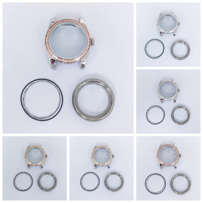 36/39mm Watch Case Transparent Caseback Sapphire Crystal for NH35/NH36/4R/7S