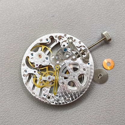 Seagull ST3600 6497 Hollow Silver Carved Hand Winding Mechanical Movement