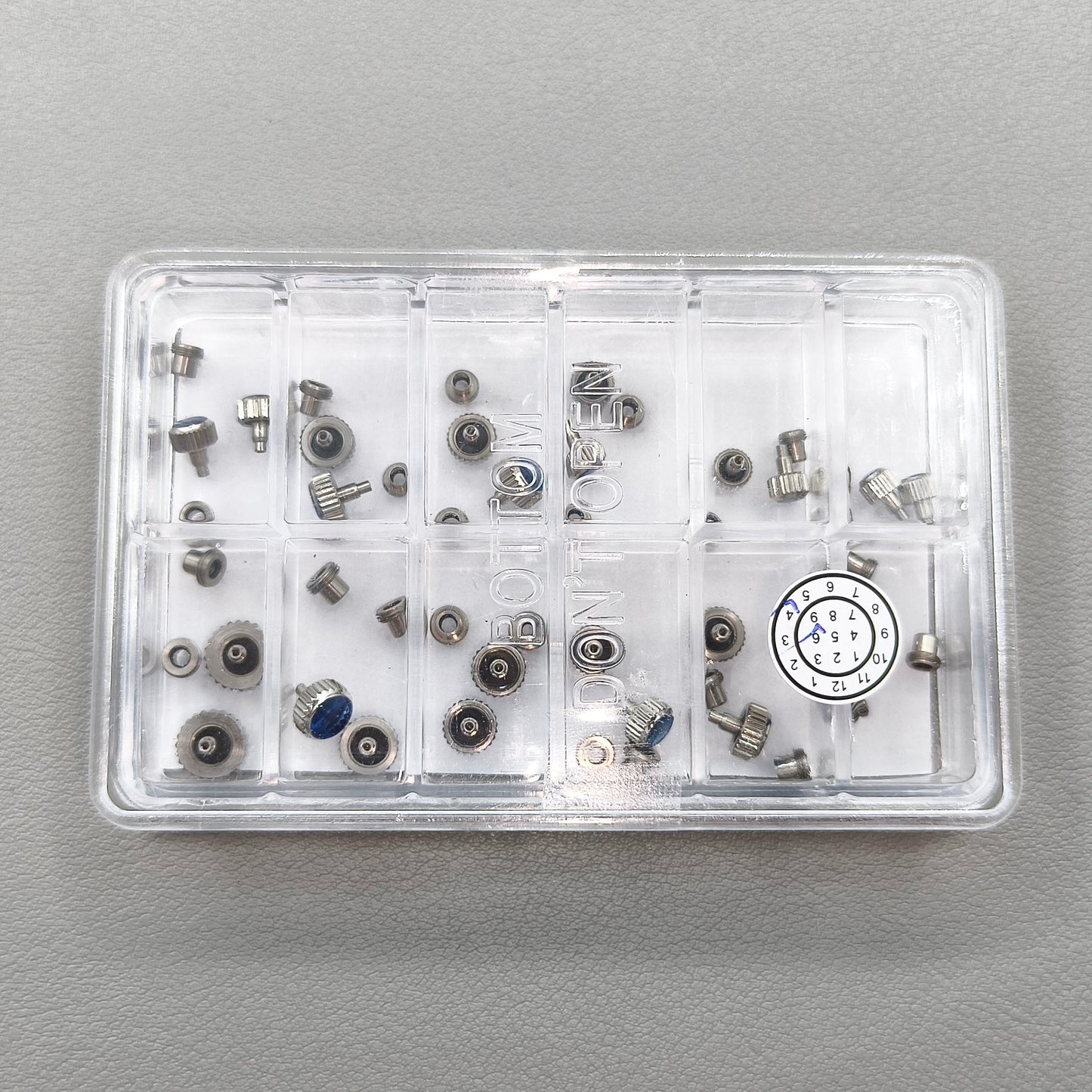 Each 2 PIECES 12 Types 24PCS Total Stainless Steel Screw Type Crown