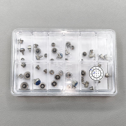 Each 2 PIECES 12 Types 24PCS Total Stainless Steel Screw Type Crown