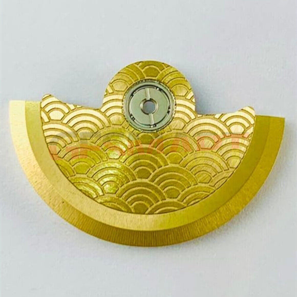 Golden Sea Wave Carved Rotor Oscillating Weight for Miyota NH35 NH36 Movement