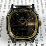 33mm Shanghai Factory Made Manual Mechanical Watch Double Calendar Black Dial