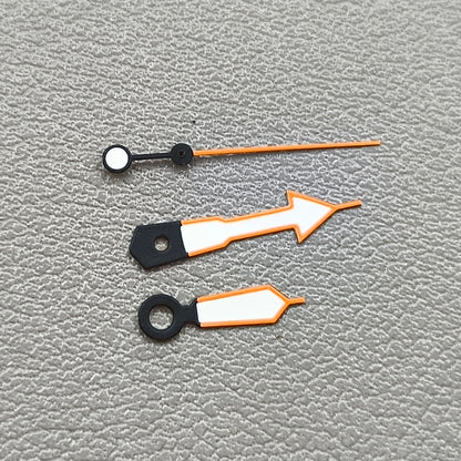 White Orange Border Green Luminous Watch Hands for NH35/NH36/4R/7S Movement
