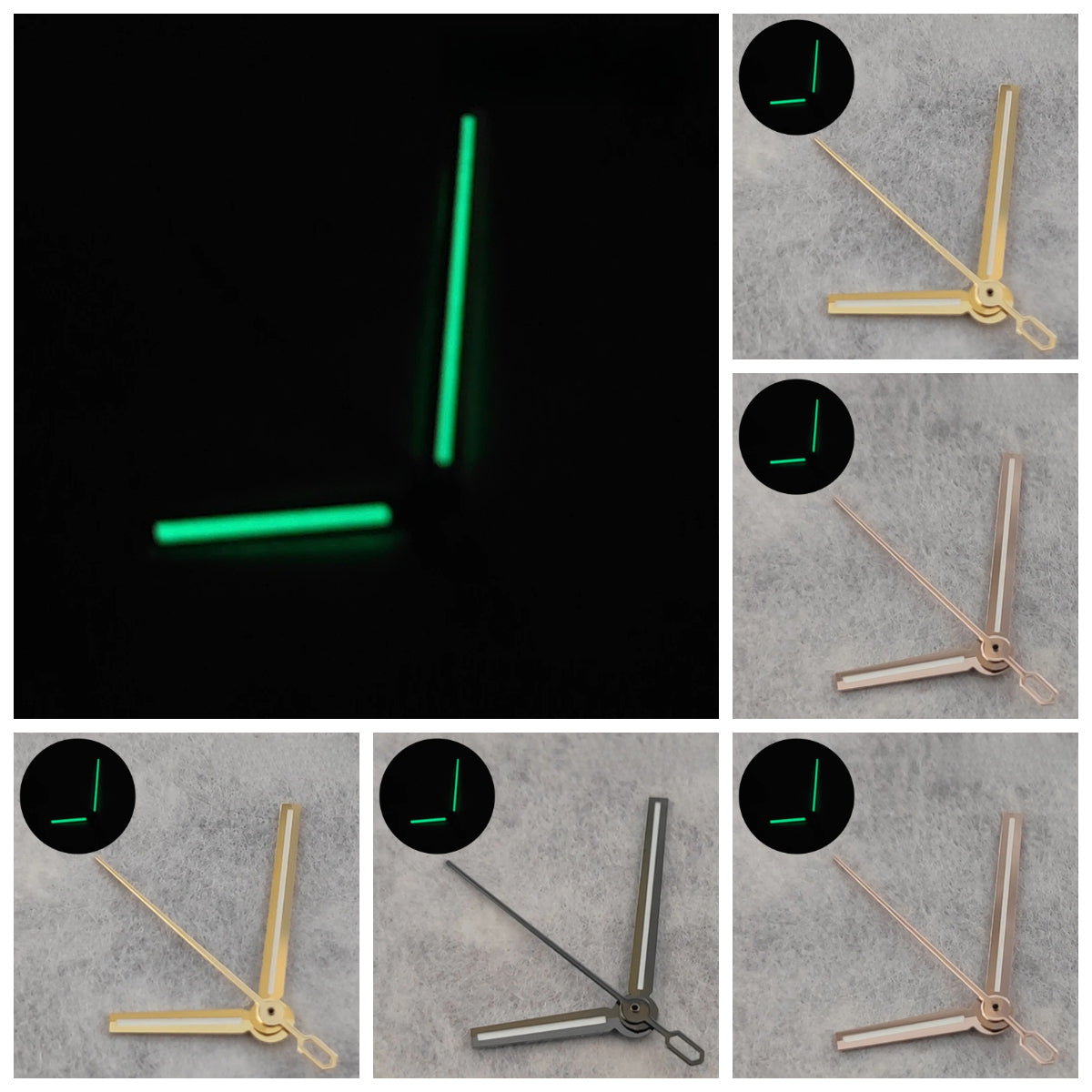 NH35 Watch Hands Pointers Green Luminous Fit NH35 NH36 NH38 NH39 NH70 NH72