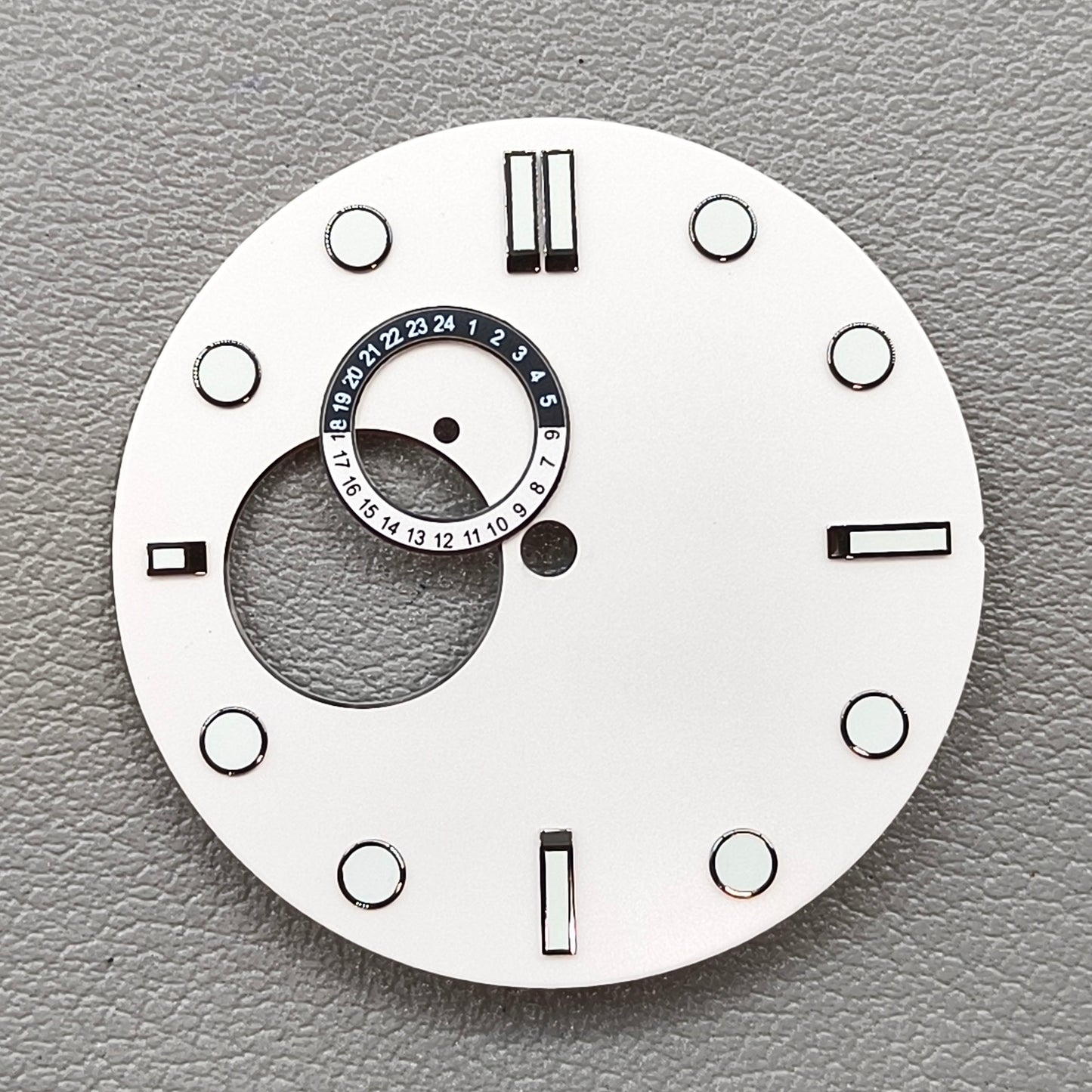 Modified Solid White Blue Green Lume Watch Dial For NH39 Movement