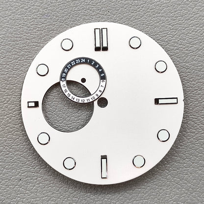Modified Solid White Blue Green Lume Watch Dial For NH39 Movement
