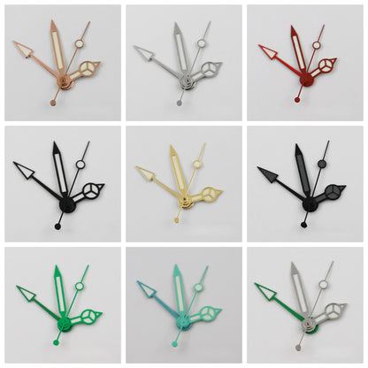 Black Gray GMT 4 Hands Green Luminous Multicolor Watch Hands for NH35 NH34A 4R34