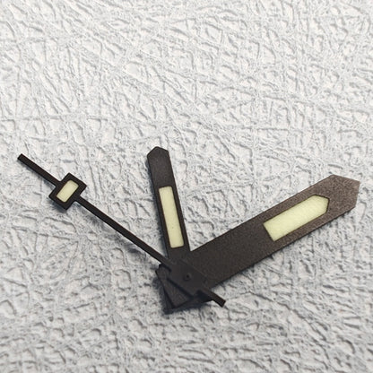 Black Trim C3 Green Lume vintage watch hands, compatible with NH34 NH35, with luminous glow for night visibility