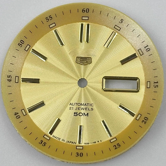 Yellow 35.5mm Golden Nail Vintage Modified Green Luminous Watch Dial for NH35 NH36