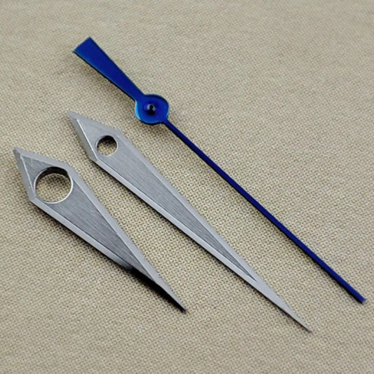 Aiguilles de montre 12,5 mm, brossées argent et bleu, sans luminescence, pour NH35/36