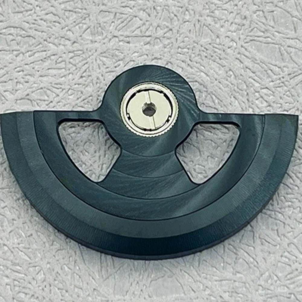 Black bilateral hollow rotor oscillating weight for NH35 NH36 movement, enhancing watch accuracy