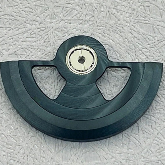 Black bilateral hollow rotor oscillating weight for NH35 NH36 movement, enhancing watch accuracy