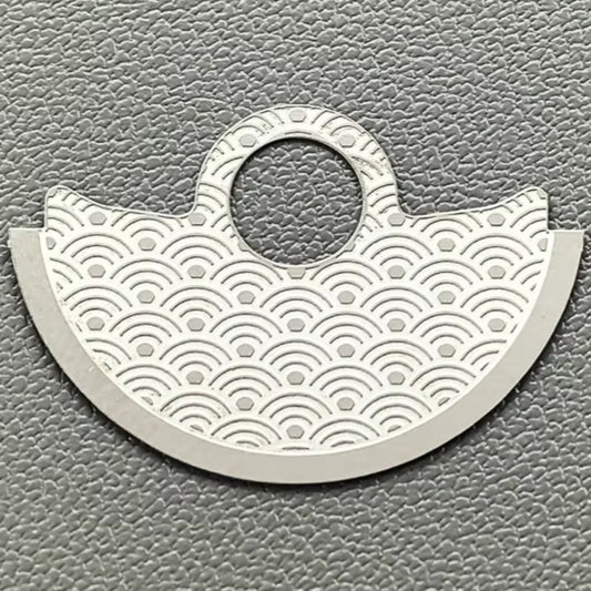 Silver Wave Rotor Oscillating Weight Overlay Fit for NH35 NH36 7S26 4R35