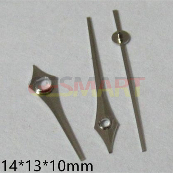 14mm Silver Arrow Shape Pointed Watch Hands Set for Miyota 2035 2115 2105 2305