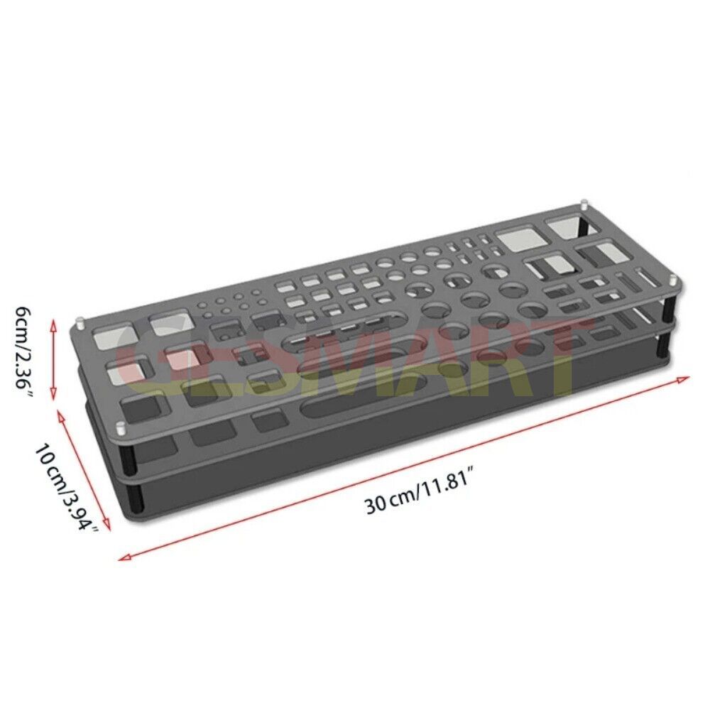 Multi-functional tool stand organizer with screwdriver storage for neat work desks.